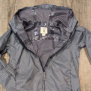 Lands' End Kids PACKABLE Checkered Jacket - Black and White